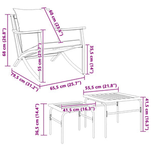 Set Mobili da Balcone 4 pz con Cuscini Nero in Acciaio