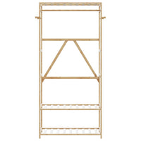 Appendiabiti con Ripiani 80x40x175 cm in Bambù