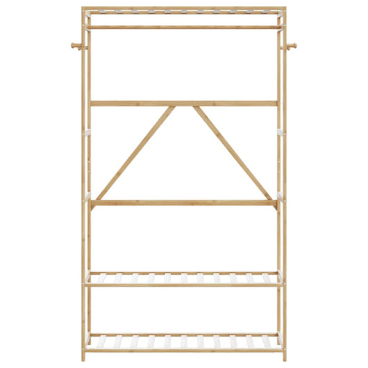 Appendiabiti con Ripiani 110x40x175 cm in Bambù 4008924