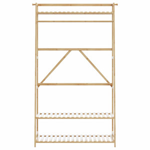 vidaXL Appendiabiti con Ripiani 110x40x180 cm in Bambù