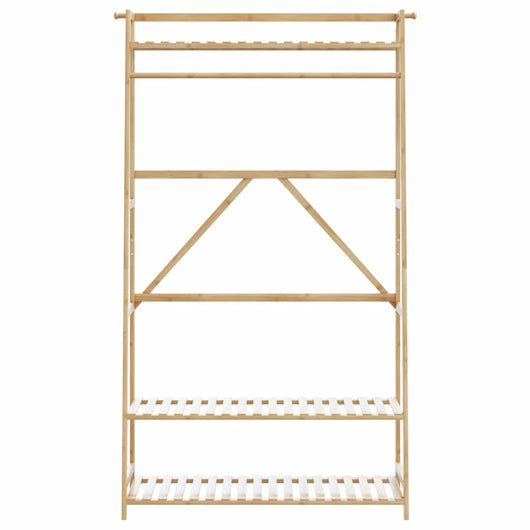 Appendiabiti con Ripiani 110x40x180 cm in Bambù 4008925