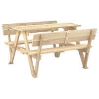 Tavolo da Picnic per 4 Bambini con Foro Ombrellone Legno Abete 4008985