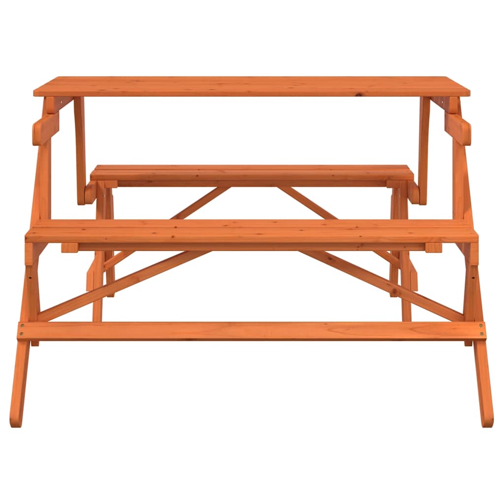Tavolo da Picnic con Panche in Legno Abete 2-in-1 Convertibile 4008992