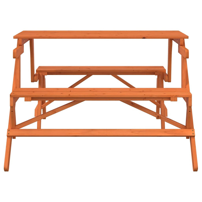 Tavolo da Picnic con Panche in Legno Abete 2-in-1 Convertibile 4008992