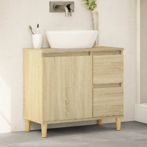 Armadietto da Bagno Rovere Sonoma 65x33x60 cm Legno Multistrato 847406