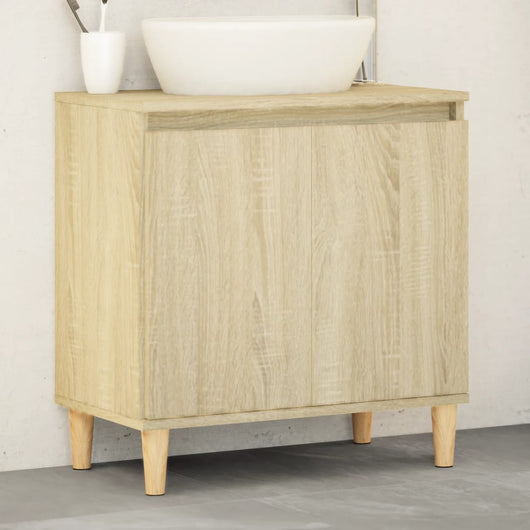 Mobile Lavabo Rovere Sonoma 58x33x60 cm in Legno Multistrato 847407