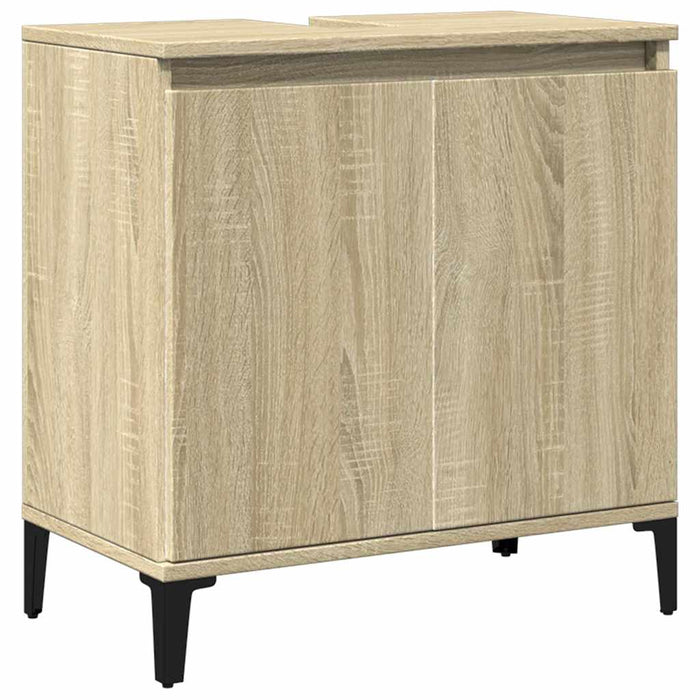 Mobile Lavabo-Armadietto da bagno Rovere Sonoma 58x33x60 cm in Legno Multistrato