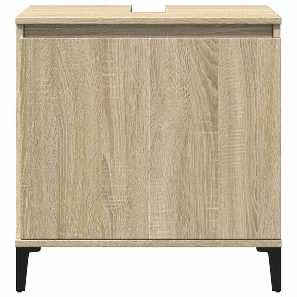 Mobile Lavabo Rovere Sonoma 58x33x60 cm in Legno Multistrato 847408