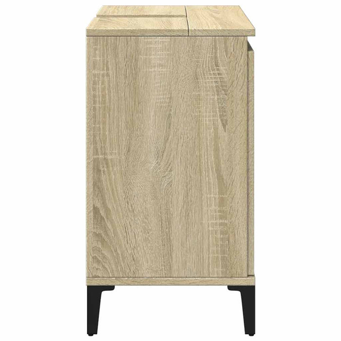 Mobile Lavabo-Armadietto da bagno Rovere Sonoma 58x33x60 cm in Legno Multistrato