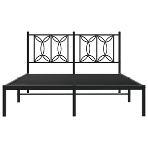 Giroletto con Testiera in Metallo Nero 140x200 cm 376129