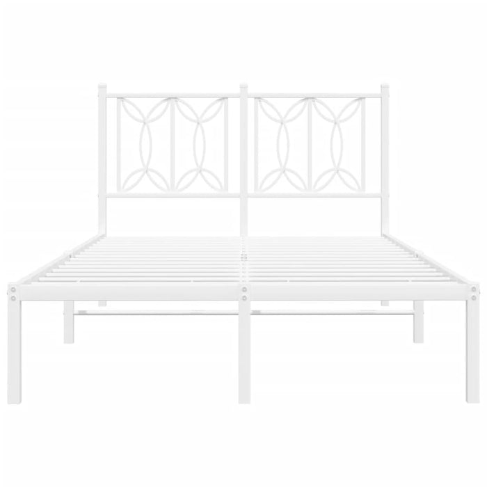 Giroletto con Testiera Metallo Bianco 120x190 cm 376174