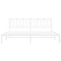 Giroletto con Testiera Metallo Bianco 193x203 cm 376183