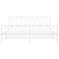 Giroletto con Testiera e Pediera Metallo Bianco 183x213 cm 376200