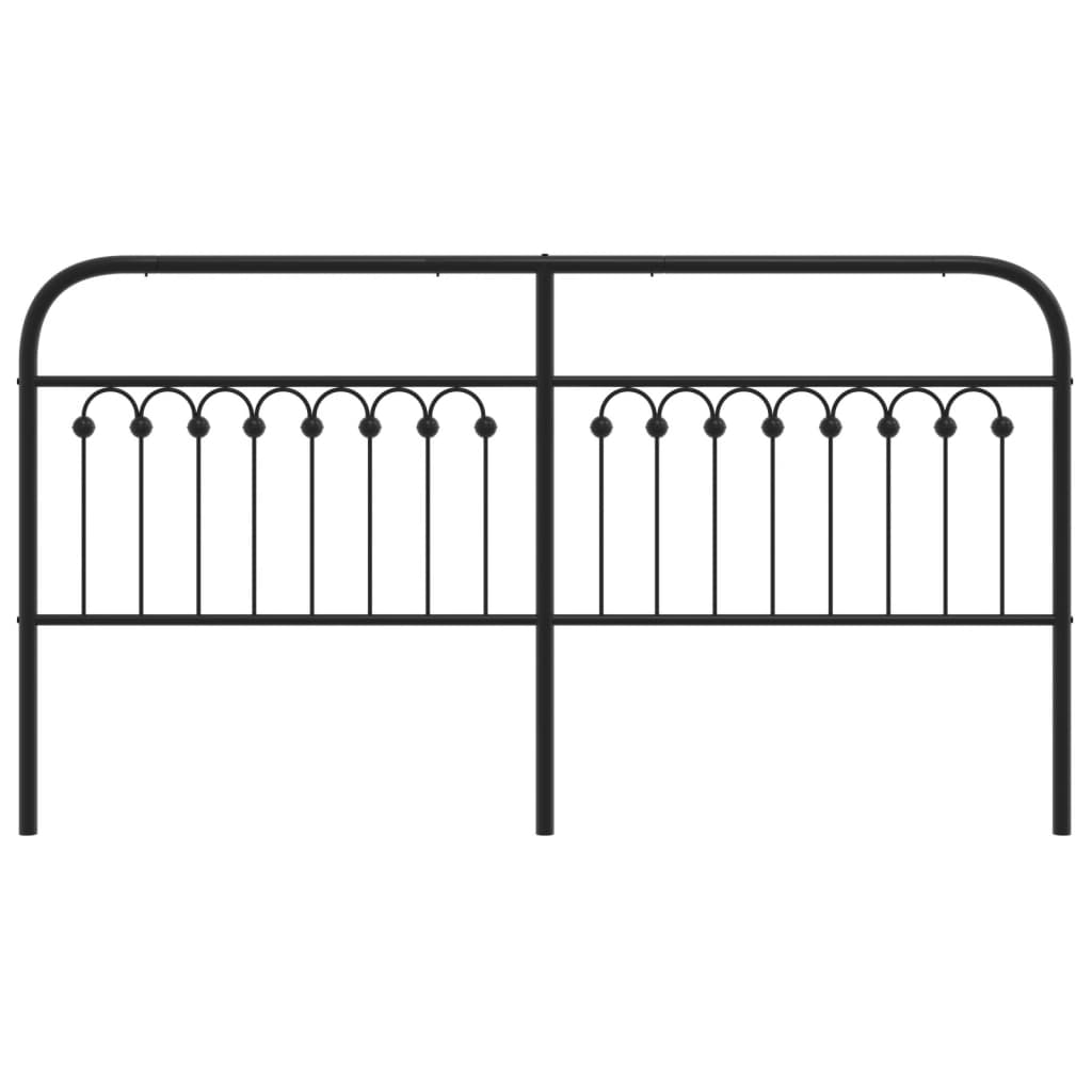 Testiera in Metallo Nero 180 cm 376636