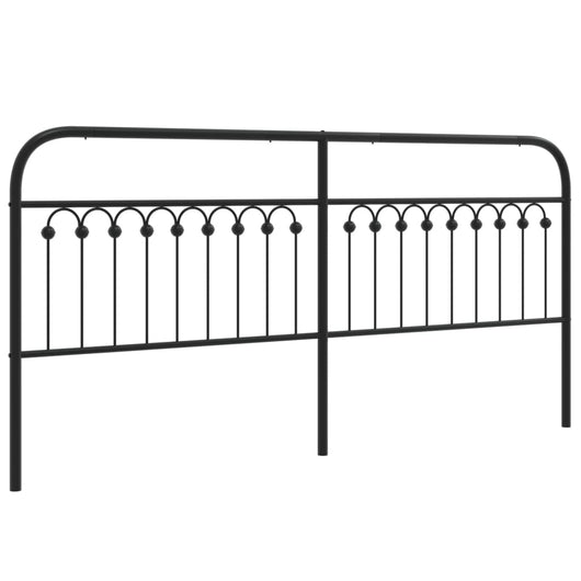 Testiera in Metallo Nero 200 cm 376638