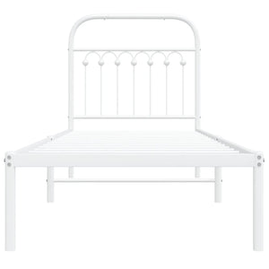 Giroletto con Testiera Metallo Bianco 80x200 cm 376640