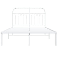 Giroletto con Testiera Metallo Bianco 120x190 cm 376646