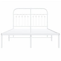 Giroletto con Testiera in Metallo Bianco 120x200 cm 376647