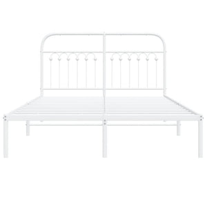 Giroletto con Testiera Metallo Bianco 140x200 cm 376650