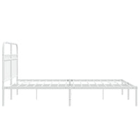 Giroletto con Testiera Metallo Bianco 140x200 cm 376650