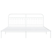 Giroletto con Testiera Metallo Bianco 200x200 cm 376656