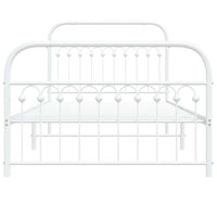 Giroletto con Testiera e Pediera Metallo Bianco 107x203 cm