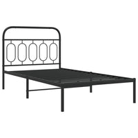 Giroletto con Testiera in Metallo Nero 107x203 cm 377113