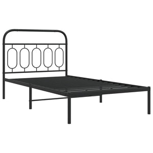 Giroletto con Testiera in Metallo Nero 107x203 cm 377113