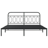 Giroletto con Testiera in Metallo Nero 183x213 cm 377122