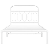 Giroletto con Testiera Metallo Bianco 100x190 cm 377160