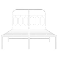 Giroletto con Testiera Metallo Bianco 120x190 cm 377163