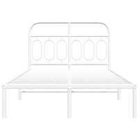 Giroletto con Testiera in Metallo Bianco 120x200 cm 377164