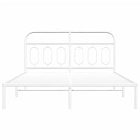 Giroletto con Testiera Metallo Bianco 150x200 cm