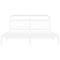 Giroletto con Testiera Metallo Bianco 193x203 cm 377172