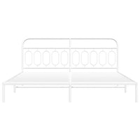 Giroletto con Testiera Metallo Bianco 200x200 cm 377173