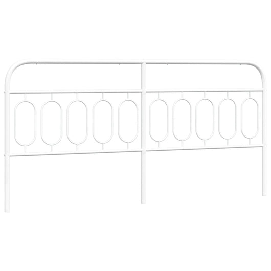 Testiera in Metallo Bianco 200 cm 377204