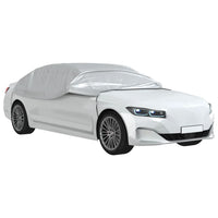 Mezza Copertura Auto con Ganci Argento L