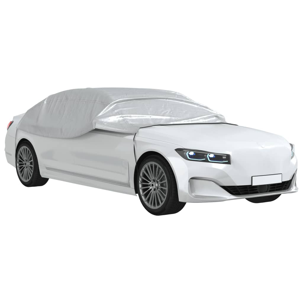 Mezza Copertura Auto con Ganci Argento XL 4008935