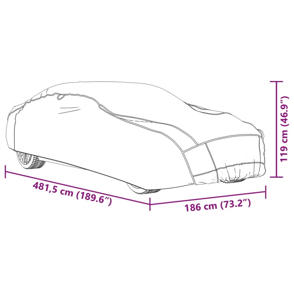 vidaXL Telo Copriauto per Berlina Antigrandine L Grigio e Argento