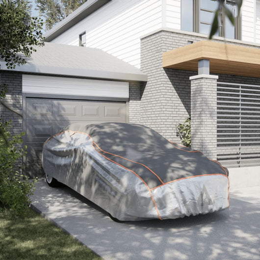 vidaXL Telo Copriauto per Berlina Antigrandine XL Grigio e Argento