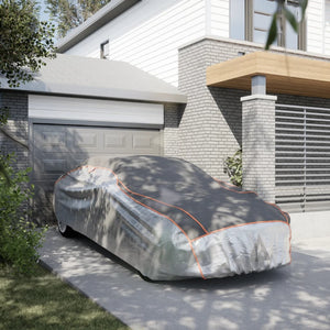 vidaXL Telo Copriauto per Berlina Antigrandine XXL Grigio e Argento