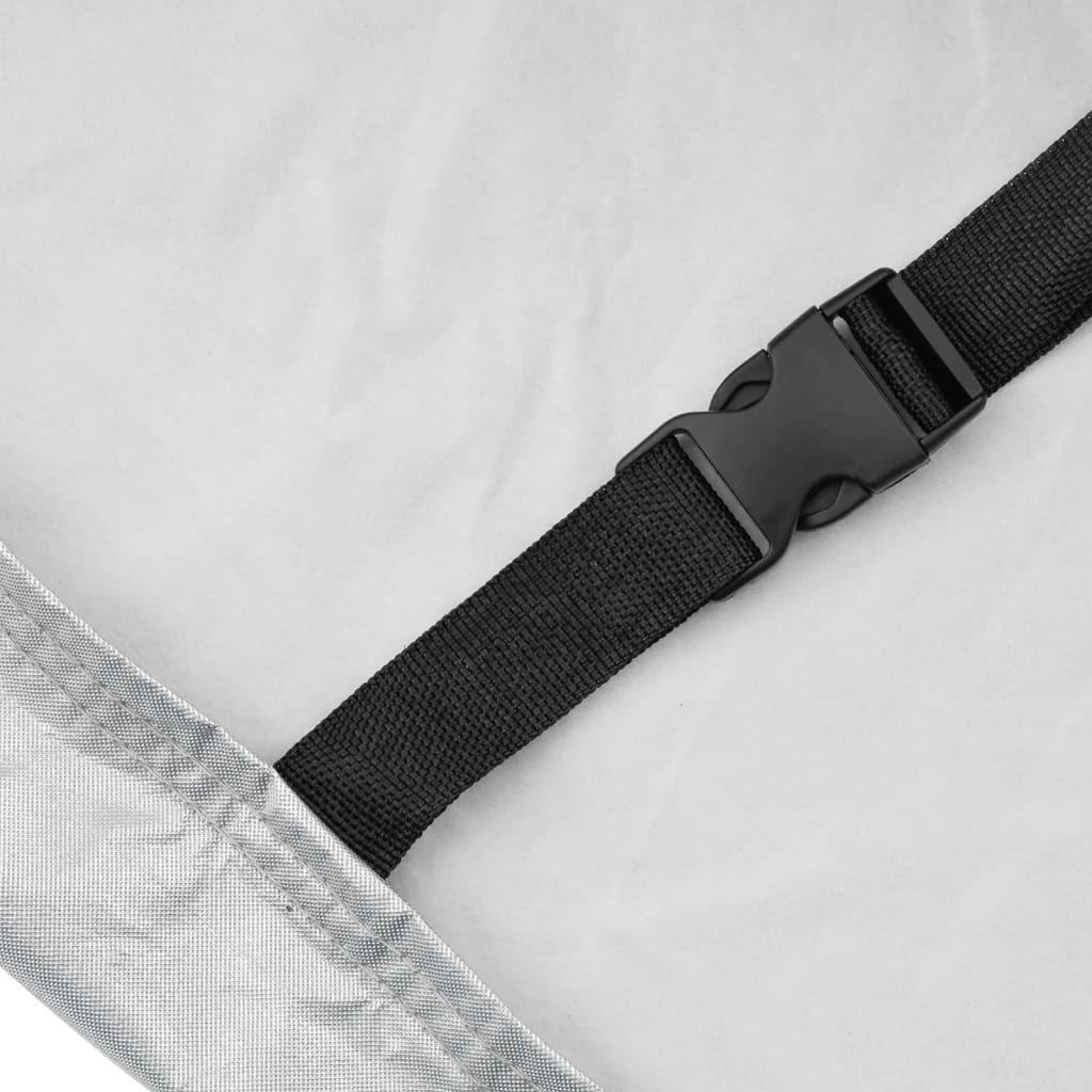 vidaXL Copriauto per Berlina Cinghie con Fibbia Argento Pieno L PEVA