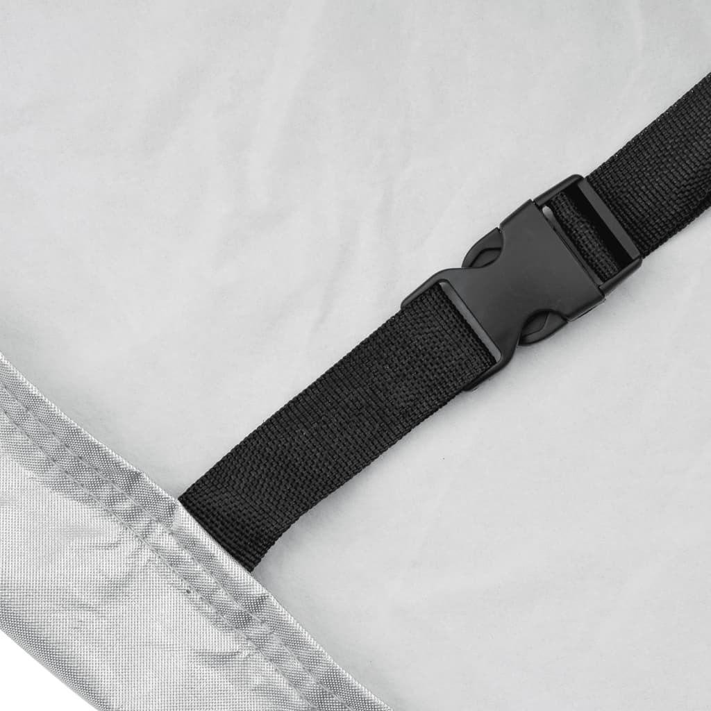 vidaXL Copriauto per Berlina Cinghie con Fibbia Argento Pieno XL PEVA