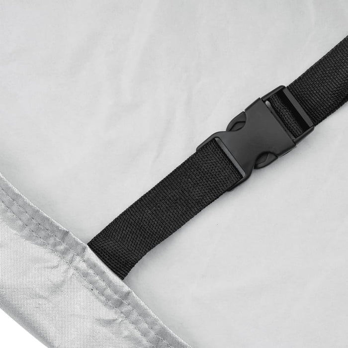 vidaXL Copriauto per Berlina Cinghie con Fibbia Argento Pieno XL PEVA