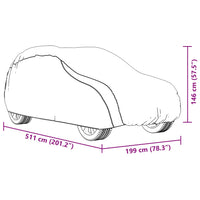 Copriauto per Fuoristrada Cinghie con Fibbia Argento XL PEVA 4008957