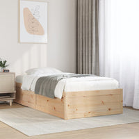 Letto senza Materasso 75x190 cm in Legno Massello Pino 846846