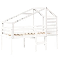 Tetto per Letto Bambini Bianco 198x87x113cm Legno Massello Pino