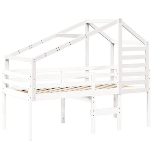 Tetto per Letto Bambini Bianco 198x97x113cm Legno Massello Pino