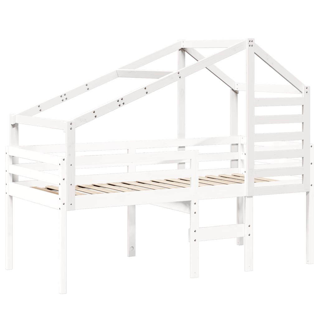 Tetto per Letto Bambini Bianco 198x97x113cm Legno Massello Pino 846877