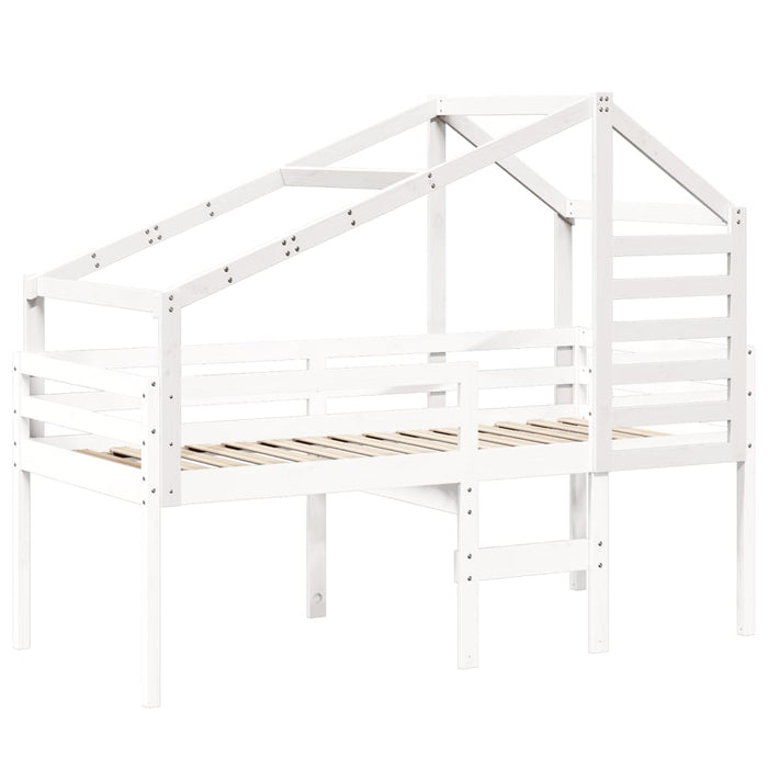 Tetto per Letto Bambini Bianco 198x97x113cm Legno Massello Pino 846877